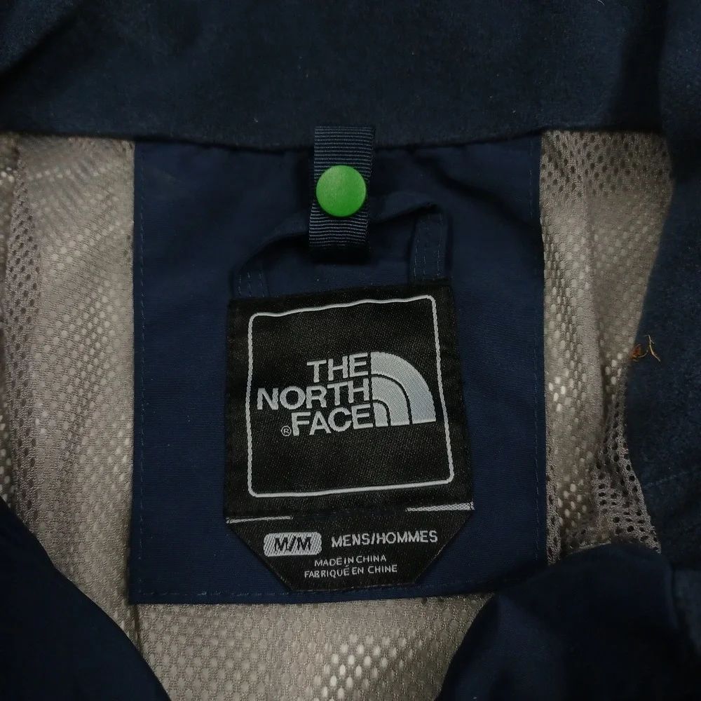North Face Jacket Mens‎ Medium Blue Full Zip Hooded Outdoor Hyvent